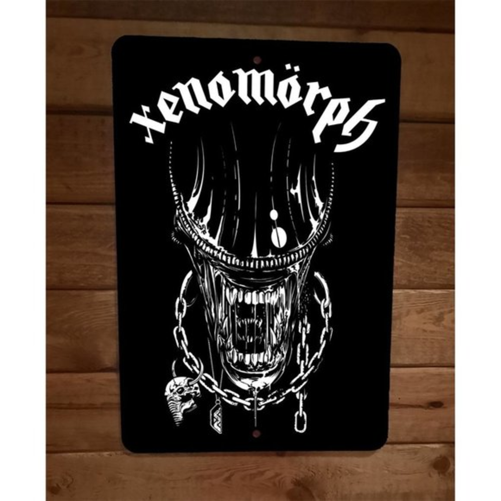 Xenomorph Alien Motorhead Parody 8x12 Metal Wall Sign
